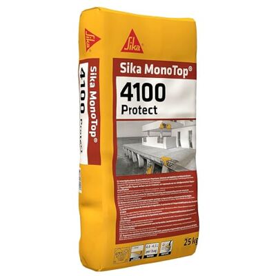 SIKA Mortero cementoso MonoTop-4100 Protect gris reparación, protección e impermeabilización hormigón armado clase R4-25 kg SIKA Mortero cementoso MonoTop-4100 Protect gris reparación, protección e impermeabilización hormigón armado clase R4-25 kg