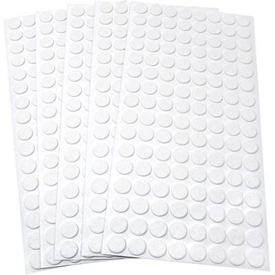 Adsamm ® / 640 x almohadillas de fieltro / Ø 12 mm / blanco / redondo / Protectores de suelo para patas de mueble / auto-adhesivos / con grosor de 1,5 mm de la máxima calidad Adsamm ® / 640 x almohadillas de fieltro / Ø 12 mm / blanco / redondo / Protectores de suelo para patas de mueble / auto-adhesivos / con grosor de 1,5 mm de la máxima calidad