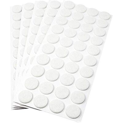Adsamm 200 x almohadillas de fieltro - Protectores para muebles - Blanco - Ø 18 mm - Redondo Adsamm 200 x almohadillas de fieltro - Protectores para muebles - Blanco - Ø 18 mm - Redondo