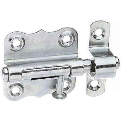 Alberts Perno Grendel, con pomo y sin muelle, galvanizado, pasivado con capa gruesa, placa 47 x 46 mm, perno Ø 9 mm, Juego de 12 Alberts Perno Grendel, con pomo y sin muelle, galvanizado, pasivado con capa gruesa, placa 47 x 46 mm, perno Ø 9 mm, Juego de 12