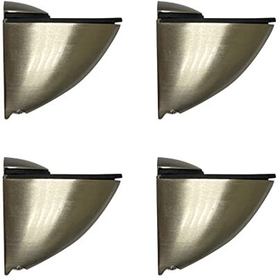 FontBrico A-1867050-P4 Soporte de baldas de madera o vidrio Soporte de estante regulable Para objetos de máximo 25kg Grosor de balda 4-19mm 4 piezas Acero con acabado inox FontBrico A-1867050-P4 Soporte de baldas de madera o vidrio Soporte de estante regulable Para objetos de máximo 25kg Grosor de balda 4-19mm 4 piezas Acero con acabado inox
