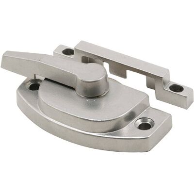 PRiME Products Cerradura para ventana con soporte, acción de leva, acabado plateado PRiME Products Cerradura para ventana con soporte, acción de leva, acabado plateado