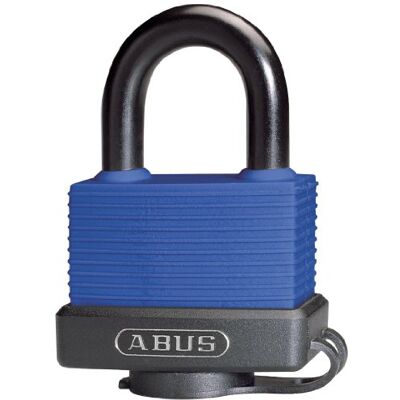ABUS Candado de latón Aqua Safe 70IB/45 resistente a la intemperie arco de acero inoxidable para una protección anticorrosión adicional revestimiento de plástico nivel de seguridad 5 ABUS Candado de latón Aqua Safe 70IB/45 resistente a la intemperie arco de acero inoxidable para una protección anticorrosión adicional revestimiento de plástico nivel de seguridad 5