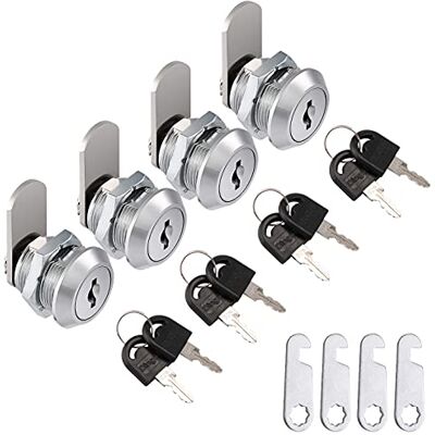 Litensh 4pcs Cerradura de buzón de seguridad, 16mm cerradura de Palanca de correo, cerradura de leva para cajón de gabinete, cerradura de puerta de caja Litensh 4pcs Cerradura de buzón de seguridad, 16mm cerradura de Palanca de correo, cerradura de leva para cajón de gabinete, cerradura de puerta de caja