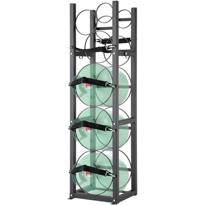 VEVOR Soporte para Tanque de refrigerante con 3 x 30 Libras y 3 Otros Que ahorran Espacio Estante para Tanque de Cilindro 46 x 12 x 11 Pulgadas para Almacenamiento de Gas nitrógeno y oxígeno VEVOR Soporte para Tanque de refrigerante con 3 x 30 Libras y 3 Otros Que ahorran Espacio Estante para Tanque de Cilindro 46 x 12 x 11 Pulgadas para Almacenamiento de Gas nitrógeno y oxígeno