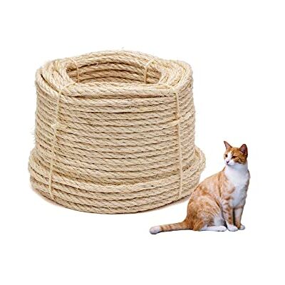 La cordeline Cuerda sisal natural ± 50 m Ø 8 mm, para jardinería, bricolaje, ocio creativo, árbol de gato La cordeline Cuerda sisal natural ± 50 m Ø 8 mm, para jardinería, bricolaje, ocio creativo, árbol de gato