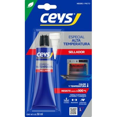 ceys Sellador Alta Temperatura Resiste hasta 300 ºC Negro 50 ml ceys Sellador Alta Temperatura Resiste hasta 300 ºC Negro 50 ml