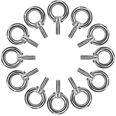 QIMEI-SHOP Pernos de ojo M4 Ojos Pernos de elevación Anillo de elevación Anillos Rosca Tornillo de acero inoxidable 304 para cuerda de cuerda de cuerda de cuerda DIY 12 piezas plata QIMEI-SHOP Pernos de ojo M4 Ojos Pernos de elevación Anillo de elevación Anillos Rosca Tornillo de acero inoxidable 304 para cuerda de cuerda de cuerda de cuerda DIY 12 piezas plata