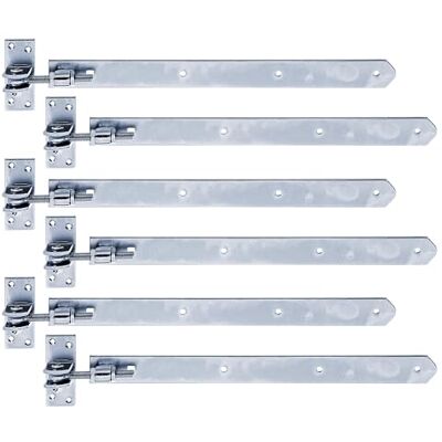 Alberts Pernio, Recto, extremidad redondeada, ajustable en 30 mm, Galvanizado en azul, 460 x 40 mm, Juego de 6 Alberts Pernio, Recto, extremidad redondeada, ajustable en 30 mm, Galvanizado en azul, 460 x 40 mm, Juego de 6