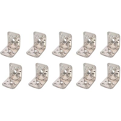 Amig Pack de 10 Ángulos Planos para Estructuras de Madera Soportes Esquina de 90 grados Escuadras de Montaje Fijación para Muebles Acero Inoxidable Color Plateado 60 x 50 x 2.2 mm Amig Pack de 10 Ángulos Planos para Estructuras de Madera Soportes Esquina de 90 grados Escuadras de Montaje Fijación para Muebles Acero Inoxidable Color Plateado 60 x 50 x 2.2 mm