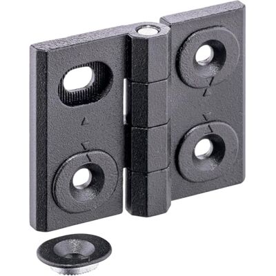 Halder Bisagras regulables/en anchura ajustable b1=76 mm/l1=60 mm/cinc fundido a presión, negro Halder Bisagras regulables/en anchura ajustable b1=76 mm/l1=60 mm/cinc fundido a presión, negro
