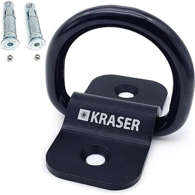 KRASER Anclaje Suelo Moto con Anilla Basculante ø14, Compacto y Robusto de Acero, Tacos Alta Seguridad Expansivos, Antirrobo Seguridad Fijacion Pared Universal para Anclar Moto Bicicleta Parking KRASER Anclaje Suelo Moto con Anilla Basculante ø14, Compacto y Robusto de Acero, Tacos Alta Seguridad Expansivos, Antirrobo Seguridad Fijacion Pared Universal para Anclar Moto Bicicleta Parking
