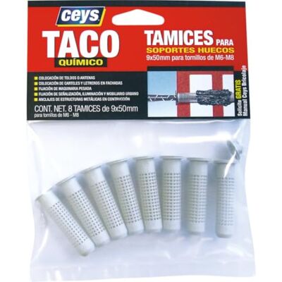 ceys Tamiz para Taco Químico 9 x 50 mm Bolsa 8 uds ceys Tamiz para Taco Químico 9 x 50 mm Bolsa 8 uds