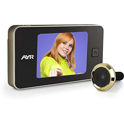 AYR 752 Mirilla Digital para Puerta con Pantalla 3.2" Acabado Cromo latón Mirilla puerta de latón, compatible con puertas de 38-110 mm, ideal para personas mayores y niños, Visión de 105° AYR 752 Mirilla Digital para Puerta con Pantalla 3.2" Acabado Cromo latón Mirilla puerta de latón, compatible con puertas de 38-110 mm, ideal para personas mayores y niños, Visión de 105°