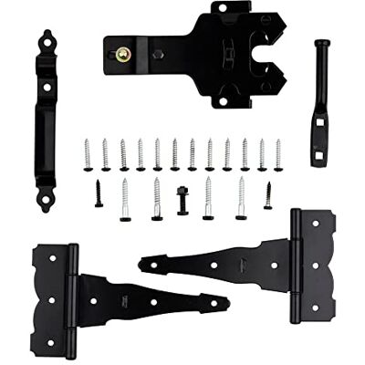National Hardware V8422 Deluxe-Kit Decorativo de Puerta con bisagra en T, Negro National Hardware V8422 Deluxe-Kit Decorativo de Puerta con bisagra en T, Negro