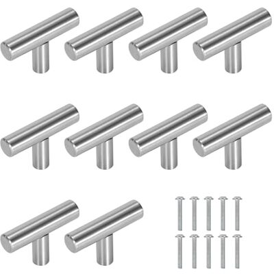 MengH-SHOP Pomos para Muebles de Acero Inoxidable Perillas de Cajón en Forma de T Tiradores de Muebles con Tornillo Perillas Manijas para Armario Cajón Aparador Cocina 10 Piezas Plata MengH-SHOP Pomos para Muebles de Acero Inoxidable Perillas de Cajón en Forma de T Tiradores de Muebles con Tornillo Perillas Manijas para Armario Cajón Aparador Cocina 10 Piezas Plata