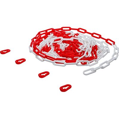 BGS Do it yourself BGS Diy Cadena de cierre rojo/blanco 4 mosquetones plástico 7,5 m BGS Do it yourself BGS Diy Cadena de cierre rojo/blanco 4 mosquetones plástico 7,5 m