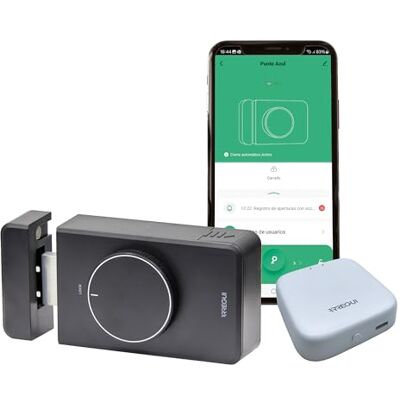 ARREGUI SPIN UP+BRIDGE Cerradura de seguridad Invisible para Puerta Apertura Electrónica con App Móvil Alarma 120 dB Antirrobo Control Remoto Compatible Google y Alexa Instalación sin Cables ARREGUI SPIN UP+BRIDGE Cerradura de seguridad Invisible para Puerta Apertura Electrónica con App Móvil Alarma 120 dB Antirrobo Control Remoto Compatible Google y Alexa Instalación sin Cables