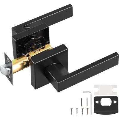 VEVOR Manija de Puerta 1 Pieza Manija de Puerta sin Bloqueo Tirador Interior Reversible Apertura con Rotación de 45° Mango de Aleación de Zinc para Pasillo, Sala, Oficina, Armario, Negro Mate VEVOR Manija de Puerta 1 Pieza Manija de Puerta sin Bloqueo Tirador Interior Reversible Apertura con Rotación de 45° Mango de Aleación de Zinc para Pasillo, Sala, Oficina, Armario, Negro Mate