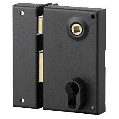 Thirard Caja de cerradura vertical de superficie de doble entrada con seguidor para apertura a la izquierda, distancia entre ejes de 45 mm, 73 x 125 mm, negra Thirard Caja de cerradura vertical de superficie de doble entrada con seguidor para apertura a la izquierda, distancia entre ejes de 45 mm, 73 x 125 mm, negra