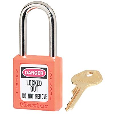 Master Lock ML410ORG Candado con llave, color naranja Master Lock ML410ORG Candado con llave, color naranja