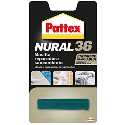 Pattex Nural 36, masilla reparadora saneamiento, sin disolventes, blanco, 48gr (14010135)(El empaque puede variar) Pattex Nural 36, masilla reparadora saneamiento, sin disolventes, blanco, 48gr (14010135)(El empaque puede variar)