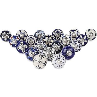 Ajuny Juego de 20 Pomos y Tiradores de Cerámica Azul y Blanco Pintados a Mano – Decorativos para Armarios y Cajones – Para Puertas y Muebles de Cocina y Baño – Acabado Brillante Ajuny Juego de 20 Pomos y Tiradores de Cerámica Azul y Blanco Pintados a Mano – Decorativos para Armarios y Cajones – Para Puertas y Muebles de Cocina y Baño – Acabado Brillante