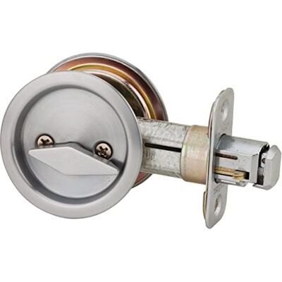 Kwikset Cerradura redonda para puerta de cama/baño 335 en cromo satinado Kwikset Cerradura redonda para puerta de cama/baño 335 en cromo satinado