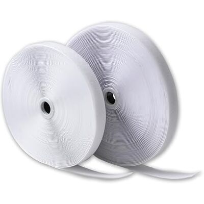 IPEA Cinta de velcro para coser, 20 mm, color blanco, 25 metros de longitud, fabricada en Italia, no adhesiva, velcro de costura para decoración, ropa, gancho y anillo IPEA Cinta de velcro para coser, 20 mm, color blanco, 25 metros de longitud, fabricada en Italia, no adhesiva, velcro de costura para decoración, ropa, gancho y anillo