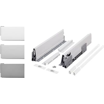 cyclingcolors 2x Cajón completo con guías + lateral + soporte frontal + trasero + tapa + tornillos, corredera, riel, muebles, cocina, altura 204mm, longitud 300mm, blanco, reling cuadrado cyclingcolors 2x Cajón completo con guías + lateral + soporte frontal + trasero + tapa + tornillos, corredera, riel, muebles, cocina, altura 204mm, longitud 300mm, blanco, reling cuadrado