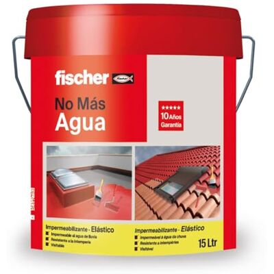 fischer Pintura Impermeabilizante Rojo Sin Fibras, Resistente al Agua y Exteriores (15 l) fischer Pintura Impermeabilizante Rojo Sin Fibras, Resistente al Agua y Exteriores (15 l)