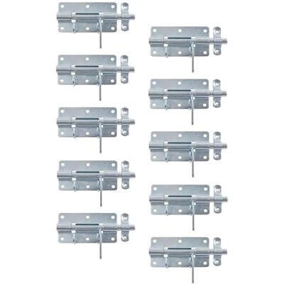 Alberts Cerradura de perno con lazo fijo galvanizado azul placa 100 mm juego de 10 unidades Alberts Cerradura de perno con lazo fijo galvanizado azul placa 100 mm juego de 10 unidades