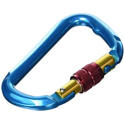 Chapuis 912 AB mosquetón con vástago con tornillo de seguridad aluminio anodizado carga de trabajo indicative, azul, 110 mm/diámetro 11 mm Chapuis 912 AB mosquetón con vástago con tornillo de seguridad aluminio anodizado carga de trabajo indicative, azul, 110 mm/diámetro 11 mm
