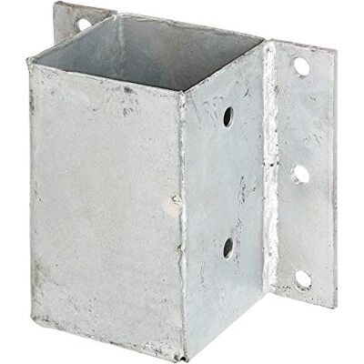 Alberts Anclaje para postes para muros o cercaditos de forma L y U Para atornillar Galvanizado en caliente 91 x 91 mm Alberts Anclaje para postes para muros o cercaditos de forma L y U Para atornillar Galvanizado en caliente 91 x 91 mm