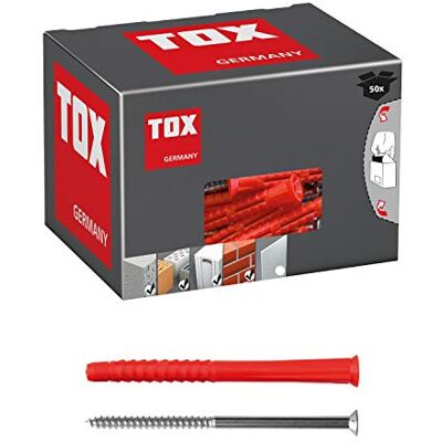 TOX Taco largo universal Constructor XL 6 x 70 mm + tornillo, 50 piezas, 022102101 TOX Taco largo universal Constructor XL 6 x 70 mm + tornillo, 50 piezas, 022102101