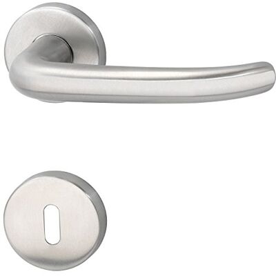MARCHESI FH BRÜNN-Juego de manillas para Roseta PZ, 38-45, Acero Inoxidable Mate MARCHESI FH BRÜNN-Juego de manillas para Roseta PZ, 38-45, Acero Inoxidable Mate