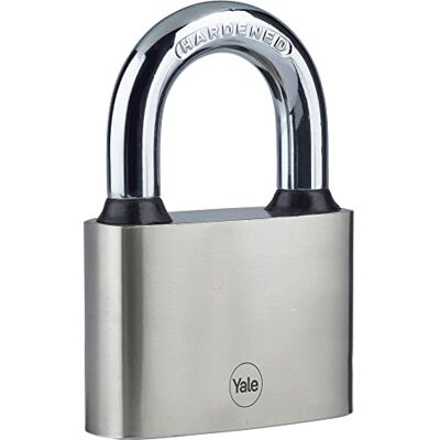 Yale Candado hierro 70 mm 3 llaves, arco largo, para exterior, EN12320 antirrobo seguridad para taquilla, caja de herramientas, armario Yale Candado hierro 70 mm 3 llaves, arco largo, para exterior, EN12320 antirrobo seguridad para taquilla, caja de herramientas, armario