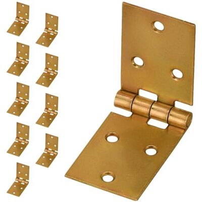 KOTARBAU ® 10 Bisagras de acero inoxidable para muebles, 100 x 35mm, de libro, Nudo enrollado, Conector, plegable de doble hoja, multiuso para cajas de madera, Galvanizada, 10 KOTARBAU ® 10 Bisagras de acero inoxidable para muebles, 100 x 35mm, de libro, Nudo enrollado, Conector, plegable de doble hoja, multiuso para cajas de madera, Galvanizada, 10