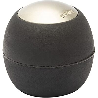 WAGNER Tope de Puerta y Pared EGG, Tope de Puerta Parachoque – Ø 30 x 30 mm, Óptica Acero Inoxidable, Goma Termoplástica, Negro, para Atornillar, Incluye Taco y Tornillo – WAGNER Tope de Puerta y Pared EGG, Tope de Puerta Parachoque – Ø 30 x 30 mm, Óptica Acero Inoxidable, Goma Termoplástica, Negro, para Atornillar, Incluye Taco y Tornillo –