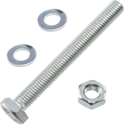 AERZETIX Juego de 10 tornillos de cabeza hexagonal M10x90 mm + 20 arandelas M10x20 mm + 10 tuercas hexagonales M10 para bricolaje y fijación ligera acero AERZETIX Juego de 10 tornillos de cabeza hexagonal M10x90 mm + 20 arandelas M10x20 mm + 10 tuercas hexagonales M10 para bricolaje y fijación ligera acero