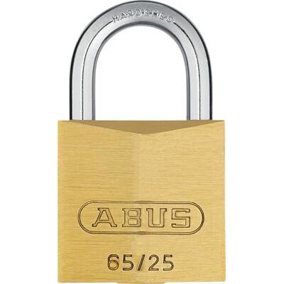 ABUS Candado de latón 65/25 candado para maletas cuerpo del candado de latón macizo arco de acero templado nivel de seguridad 3 ABUS Candado de latón 65/25 candado para maletas cuerpo del candado de latón macizo arco de acero templado nivel de seguridad 3