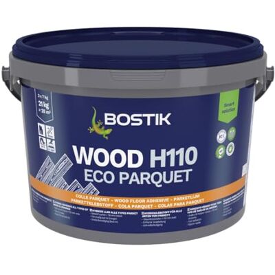 Bostik WOOD H110 ECO PARQUET Beige Adhesivo Híbrido para Todo Tipo de Parquets, Secado Rápido, Apertura al Tráfico en 24 h, Apto para Suelos Radiantes, Interior, Bote 21 kg (3 uds de 7 kg) Bostik WOOD H110 ECO PARQUET Beige Adhesivo Híbrido para Todo Tipo de Parquets, Secado Rápido, Apertura al Tráfico en 24 h, Apto para Suelos Radiantes, Interior, Bote 21 kg (3 uds de 7 kg)