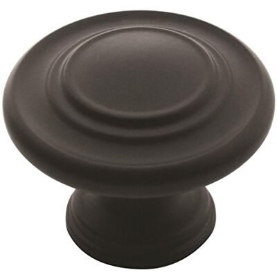 Amerock Pomo para gabinete, color negro mate, 33 mm de diámetro, inspiraciones, paquete de 10 unidades, perilla de cajón, accesorios para gabinete Amerock Pomo para gabinete, color negro mate, 33 mm de diámetro, inspiraciones, paquete de 10 unidades, perilla de cajón, accesorios para gabinete