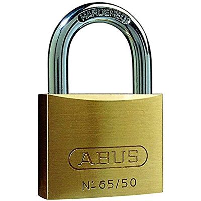 ABUS Candado de latón 65/50 candado para bodegas, taquillas y mucho más cuerpo del candado de latón arco de acero endurecido nivel de seguridad 6 ABUS Candado de latón 65/50 candado para bodegas, taquillas y mucho más cuerpo del candado de latón arco de acero endurecido nivel de seguridad 6