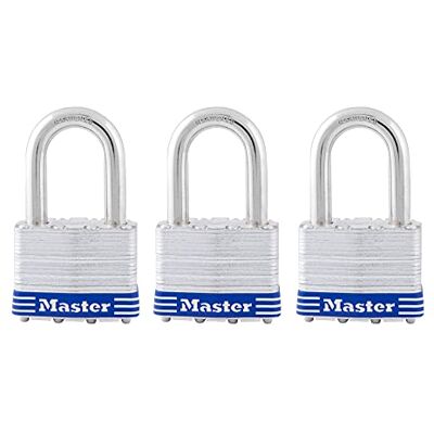 Master Lock pf cerrojo para amplia laminado candados de tambor de pines, 5,08 cm, 3 unidades Master Lock pf cerrojo para amplia laminado candados de tambor de pines, 5,08 cm, 3 unidades