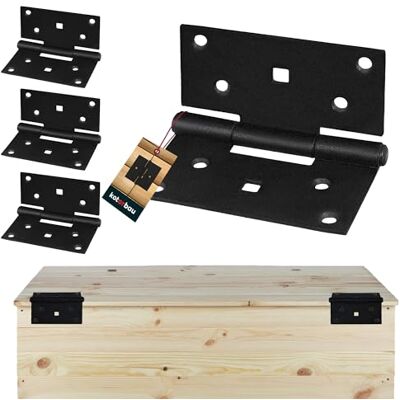 KOTARBAU ® Juego de 4 bisagras plegables 90 x 95 mm de acero con recubrimiento de polvo para puertas de armario, bisagra de piano, bisagra para puerta de armario, bisagra de muebles, bisagra de KOTARBAU ® Juego de 4 bisagras plegables 90 x 95 mm de acero con recubrimiento de polvo para puertas de armario, bisagra de piano, bisagra para puerta de armario, bisagra de muebles, bisagra de