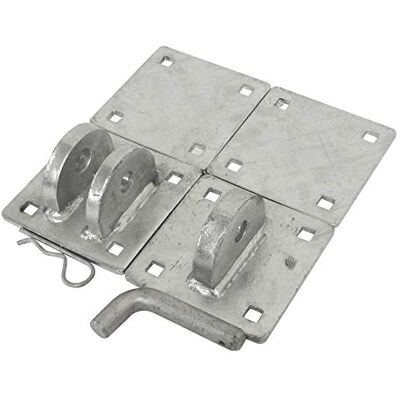 Extreme Max Kit de Conector de Enlace galvanizado para Muelle Flotante de Alta Resistencia – Incluye Dos Conjuntos completos de bisagras para conectar Dos Secciones de Muelle flotantes Extreme Max Kit de Conector de Enlace galvanizado para Muelle Flotante de Alta Resistencia – Incluye Dos Conjuntos completos de bisagras para conectar Dos Secciones de Muelle flotantes