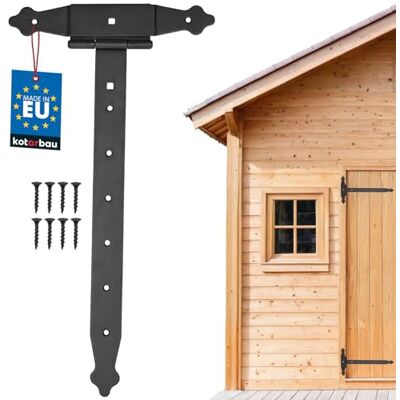 KOTARBAU Bisagra de cruz de 400 mm, herraje de construcción, montaje de madera, bisagra en T, revestimiento por pulverización KOTARBAU Bisagra de cruz de 400 mm, herraje de construcción, montaje de madera, bisagra en T, revestimiento por pulverización
