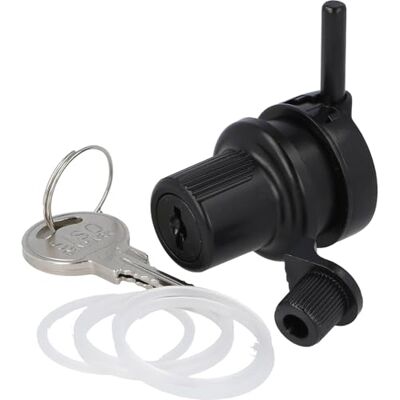 Siso 14.09.108-4 Cerradura para puerta de cristal - Zamak, negro, cilindro 20mm Siso 14.09.108-4 Cerradura para puerta de cristal - Zamak, negro, cilindro 20mm