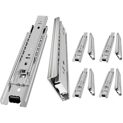 AOLISHENG 5 pares de guías de cajón de extensión completa, 550 mm, resistentes, 45 kg, capacidad de carga, rodamientos de bolas de montaje lateral, AOLISHENG 5 pares de guías de cajón de extensión completa, 550 mm, resistentes, 45 kg, capacidad de carga, rodamientos de bolas de montaje lateral,